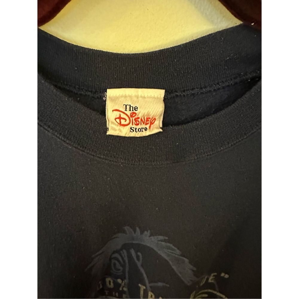 Vintage The Disney Store Winnie the Pooh Eeyore Sweatshirt Crewneck Size 2X Blue - Picture 2 of 5